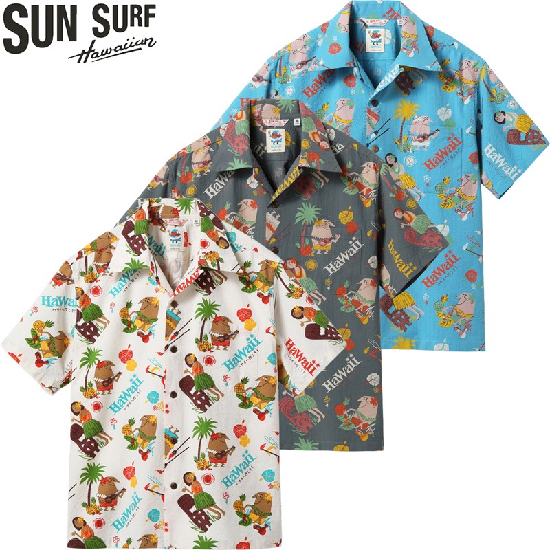 SUN SURF サンサーフ コットン シアサッカー オープンシャツ