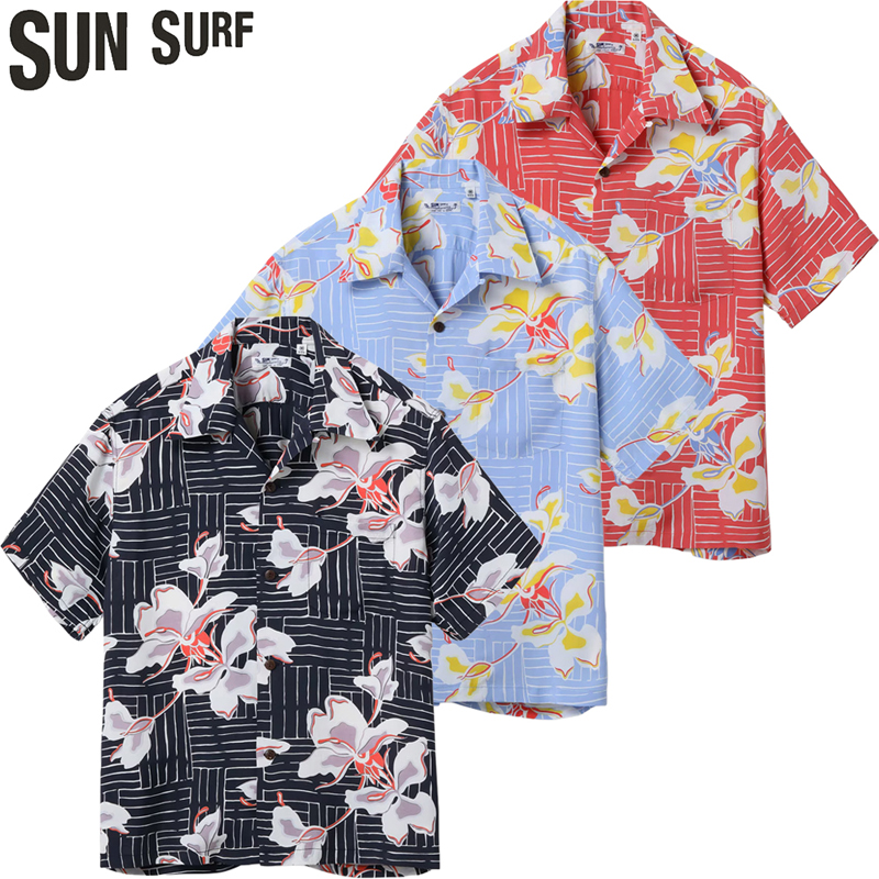 SUN SURF サンサーフ レギュラー レーヨン ハワイアン シャツ アロハ