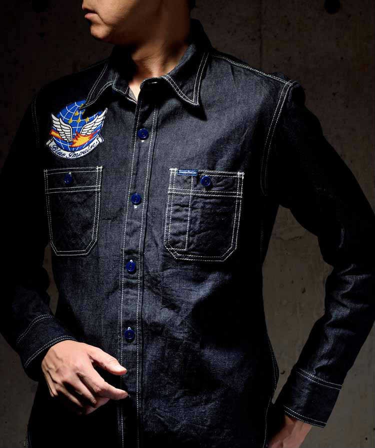 倉敷デニム ハイロックシャツ 倉敷天領デニム 倉敷天領デニム×ブルーインパルス TENRYO DENIM×BLUE