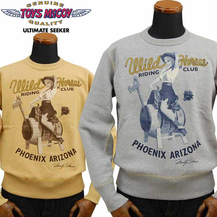 トイズマッコイ TOYS McCOY フラットシーマスウェットシャツ FLAT SEAMER SWEAT SHIRT マリリンモンロー MARILYN  MONROE「WILD HORSES」TMC1952 : tmc1952 : Klaxon ヤフー店 - 通販 - Yahoo!ショッピング