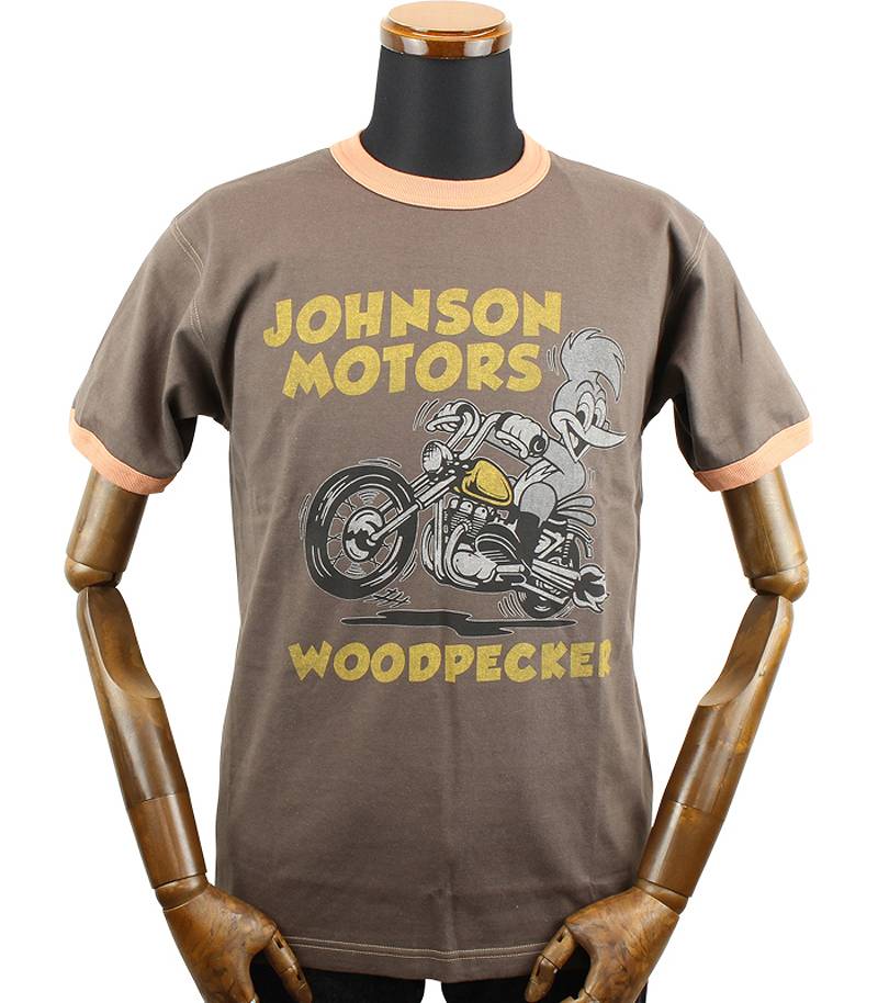トイズマッコイ ウッディーウッドペッカー Tシャツ &quot; JOHNSON MOTORS &quot; TMC23...