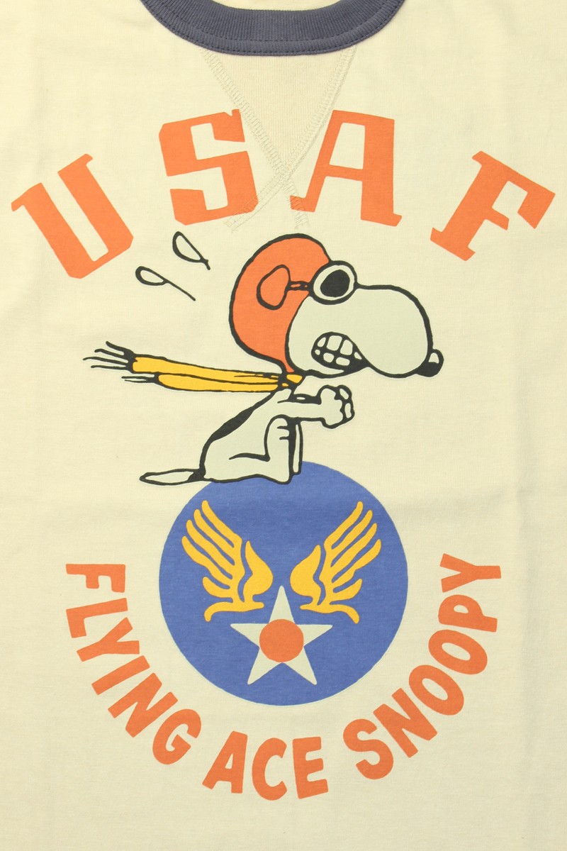 L TOYS McCOYスヌーピー Flying Ace トリム Tシャツ TOYS McCOY トイズマッコイ スヌーピー 半袖 Tシャツ 