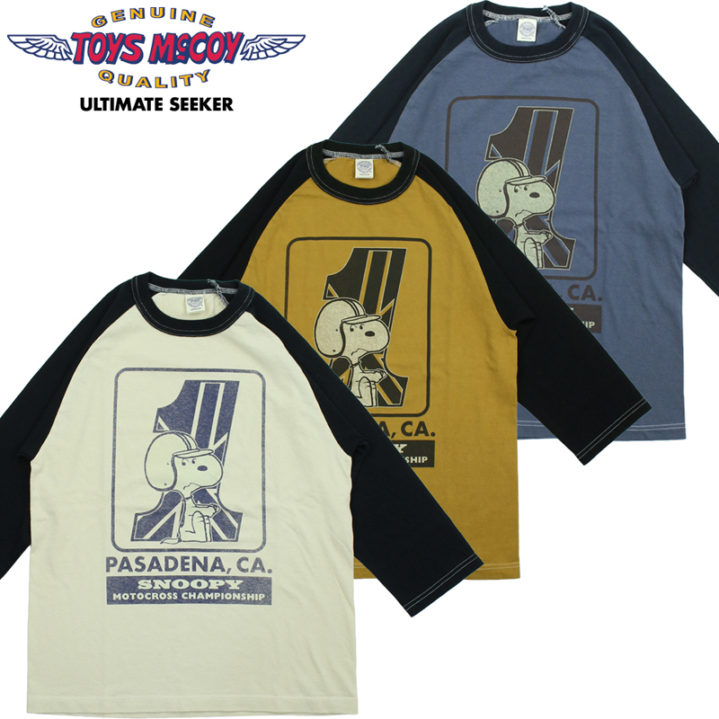 TOYS McCOY（トイズマッコイ） 七分袖 ラグラン Tシャツ PEANUTS