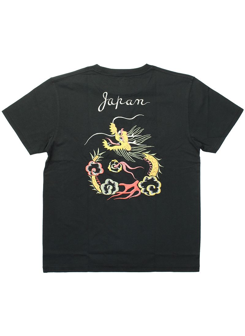 テーラー東洋 スカジャン柄 刺繍 Tシャツ - GOLD DRAGON - TT79390 / TA...