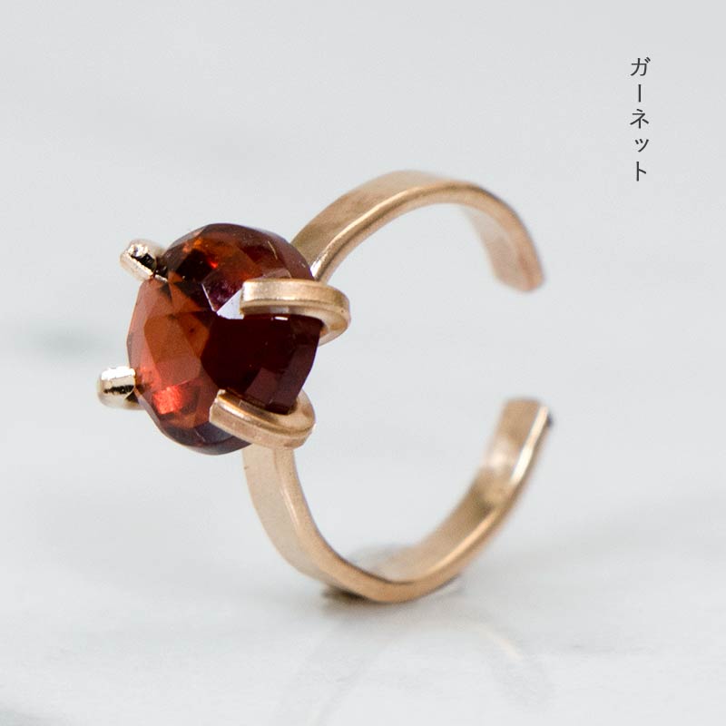 天然石 イヤーカフ 片耳 14KGF ゴールドフィルド 原石 amb-gf-es01 Amer Bijouxの画像