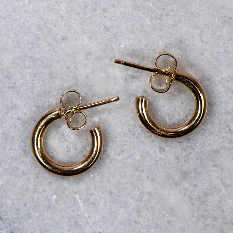 ボリューム フープ シンプル ピアス ゴールドフィルド 12KGF シルバー 男女兼用 amb-gf-p15 Amer Bijoux |  | 14