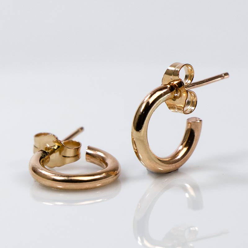ボリューム フープ シンプル ピアス ゴールドフィルド 12KGF シルバー 男女兼用 amb-gf-p15 Amer Bijoux |  | 17