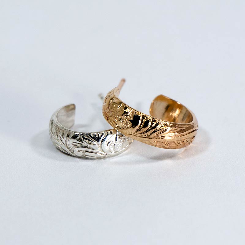 ボリューム フープ ピアス ゴールドフィルド 12KGF シルバー 男女兼用 amb-gf-p32 Amer Bijoux |  | 01