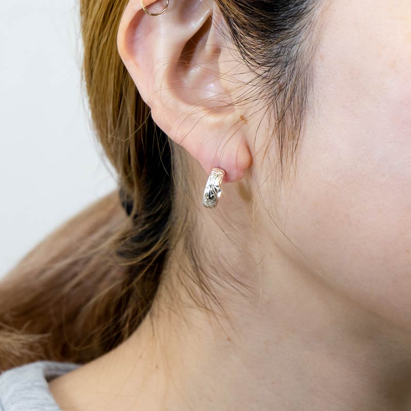 ボリューム フープ ピアス ゴールドフィルド 12KGF シルバー 男女兼用 amb-gf-p32 Amer Bijoux |  | 06