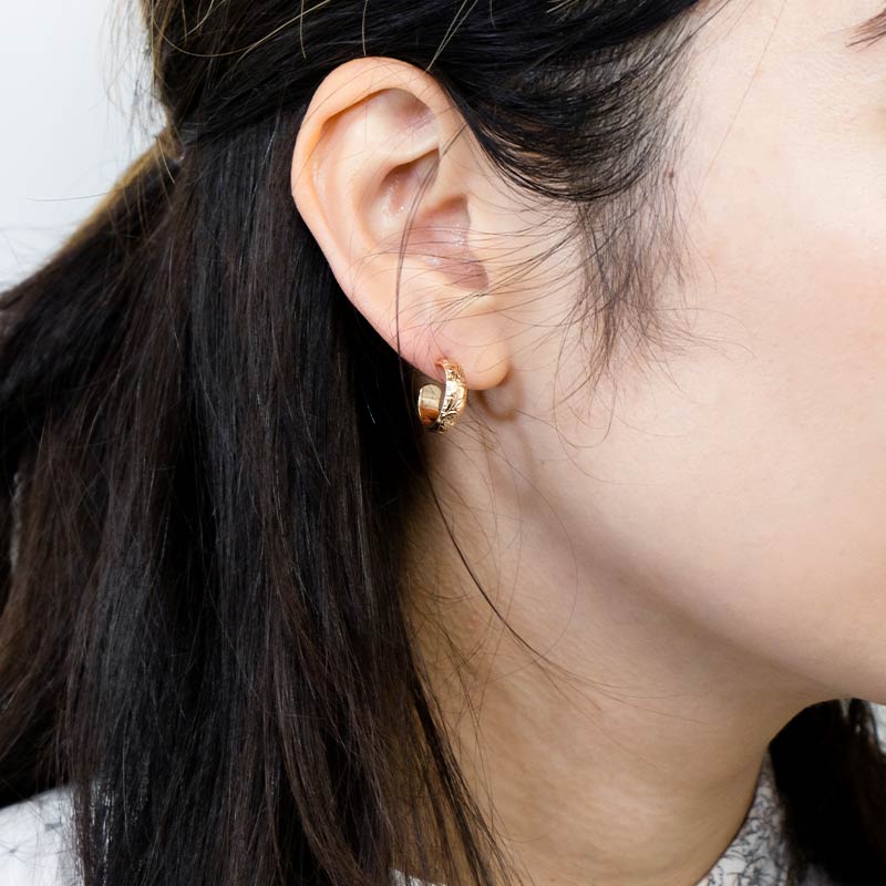 ボリューム フープ ピアス ゴールドフィルド 12KGF シルバー 男女兼用 amb-gf-p32 Amer Bijoux |  | 07