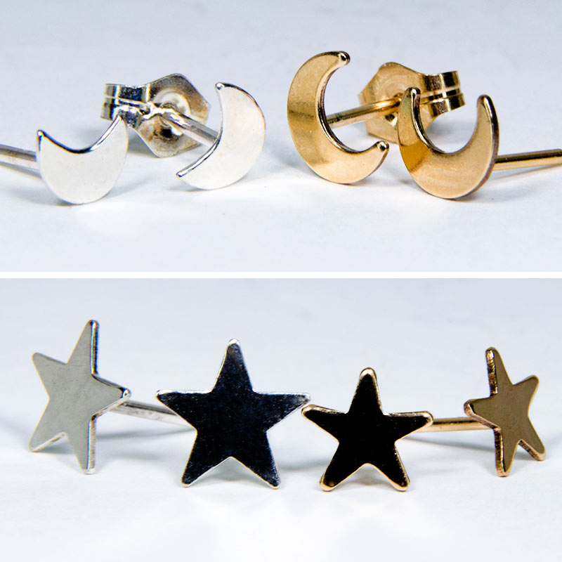 シンプル プレート ピアス 12KGF 男女兼用 ゴールドフィルド シルバー amb-gf-plate01 Amer Bijoux |  | 05