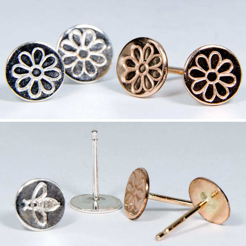 シンプル プレート ピアス 12KGF 男女兼用 ゴールドフィルド シルバー amb-gf-plate01 Amer Bijoux |  | 10