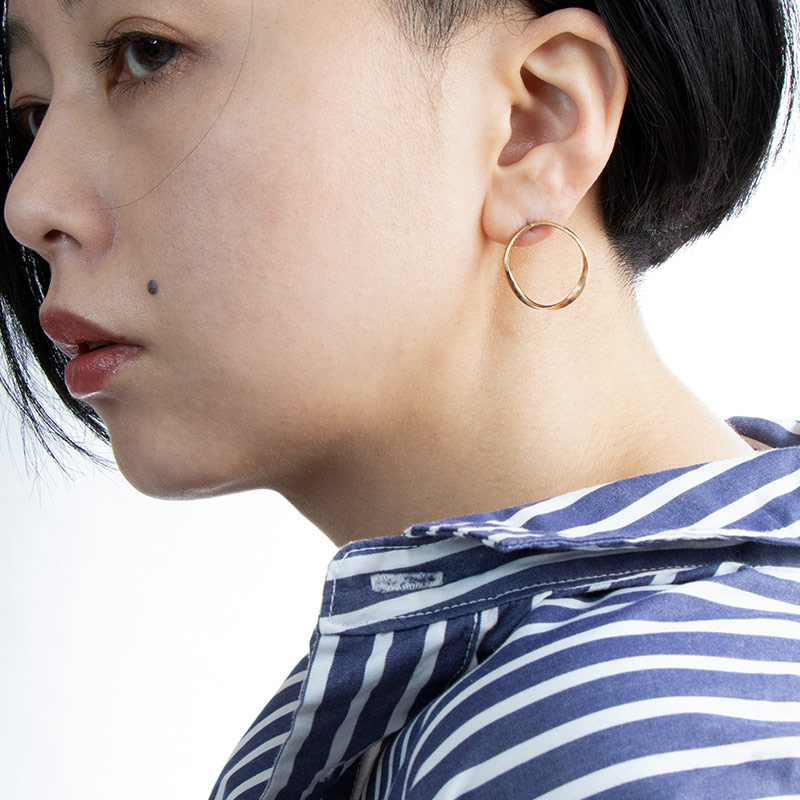 ゴールドフィルド 14KGF ピアス フープ amb-gf-porg01Amer Bijoux |  | 02