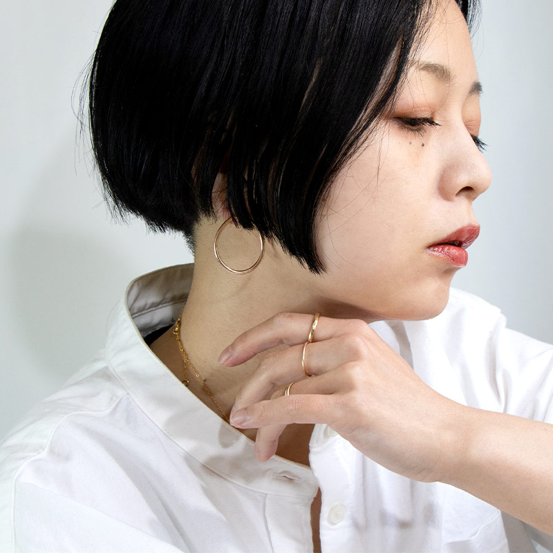 ゴールドフィルド 14KGF ピアス フープ amb-gf-porg02Amer Bijoux |  | 02