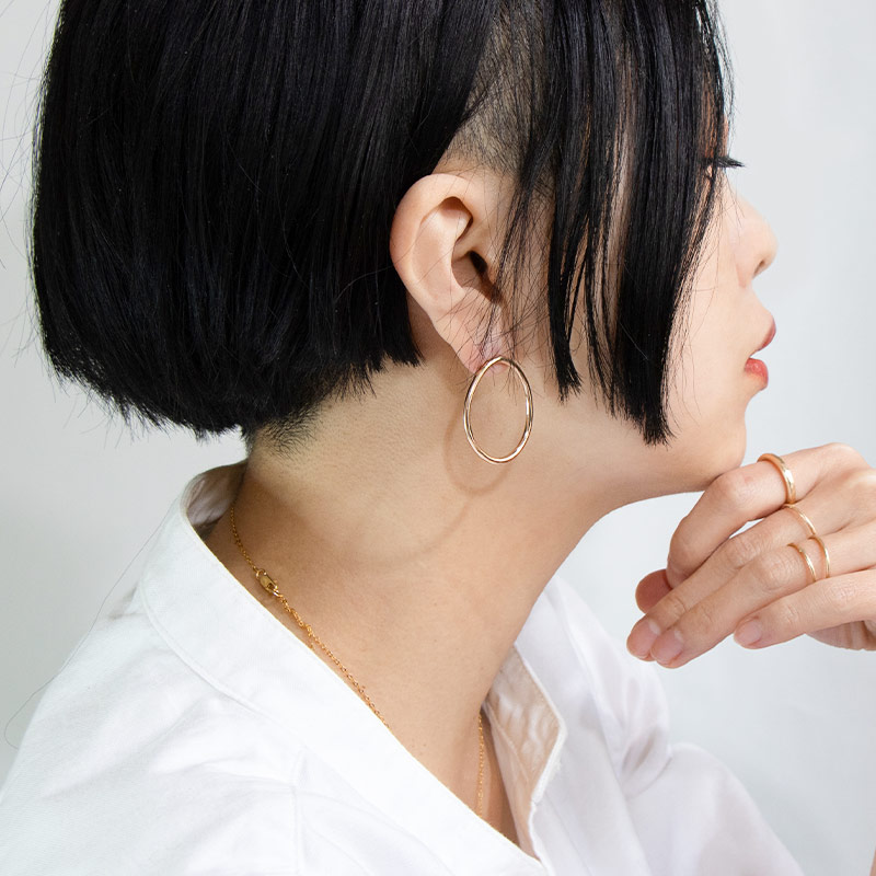 ゴールドフィルド 14KGF ピアス フープ amb-gf-porg02Amer Bijoux |  | 06