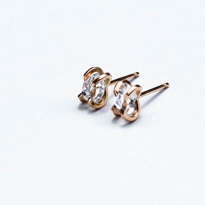 天然石 ハーキマー クォーツ ハーキマーダイヤモンド ラフロック ピアス 原石 セット amb-gf-ps27 Amer Bijoux/Unus |  | 02