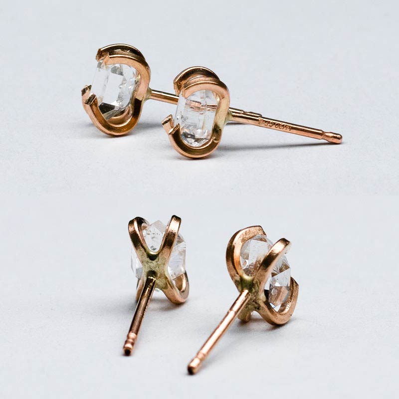 天然石 ハーキマー クォーツ ハーキマーダイヤモンド ラフロック ピアス 原石 セット amb-gf-ps27 Amer Bijoux/Unus |  | 10