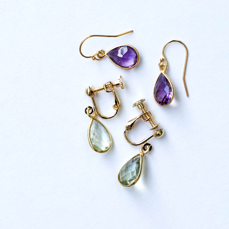 ピアス イヤリング 天然石 ナチュラル 揺れる フック amb-gf-ps53 Amer Bijoux |  | 03