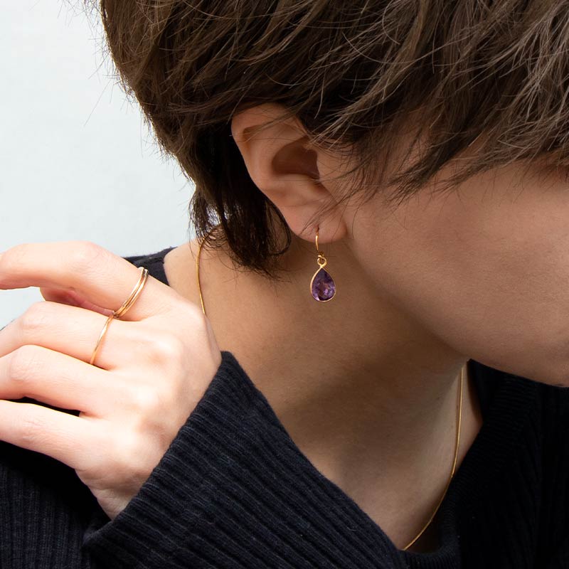 ピアス イヤリング 天然石 ナチュラル 揺れる フック amb-gf-ps53 Amer Bijoux |  | 05