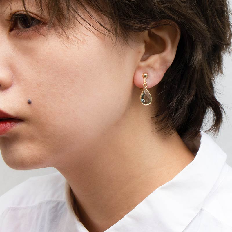 ピアス イヤリング 天然石 ナチュラル 揺れる フック amb-gf-ps53 Amer Bijoux |  | 09