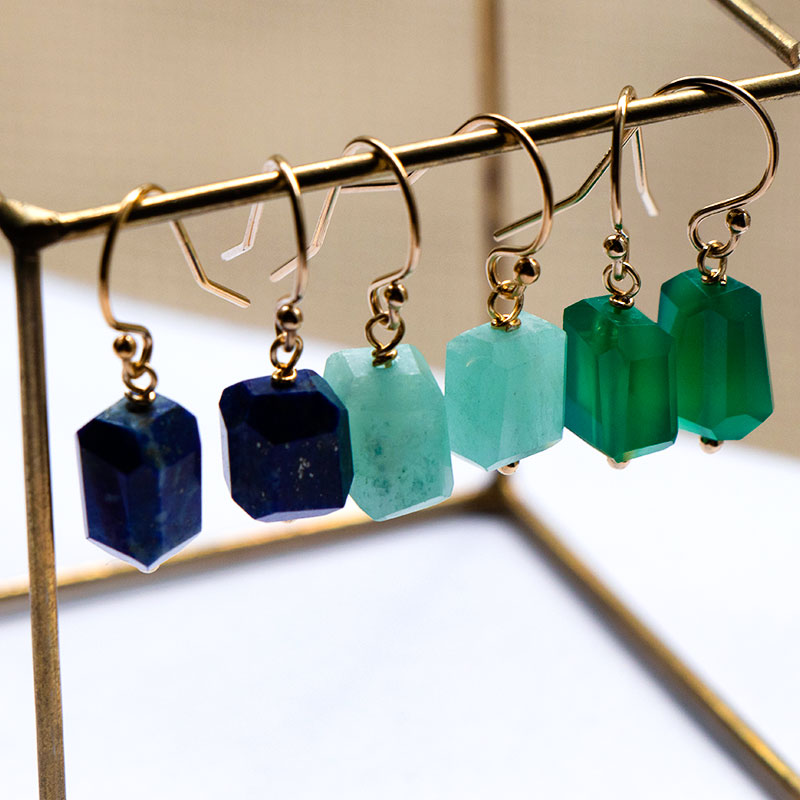 原石 フック ピアス 天然石 ゴールドフィルド シンプル カジュアル amb-gf-ps83 Amer Bijoux |  | 06