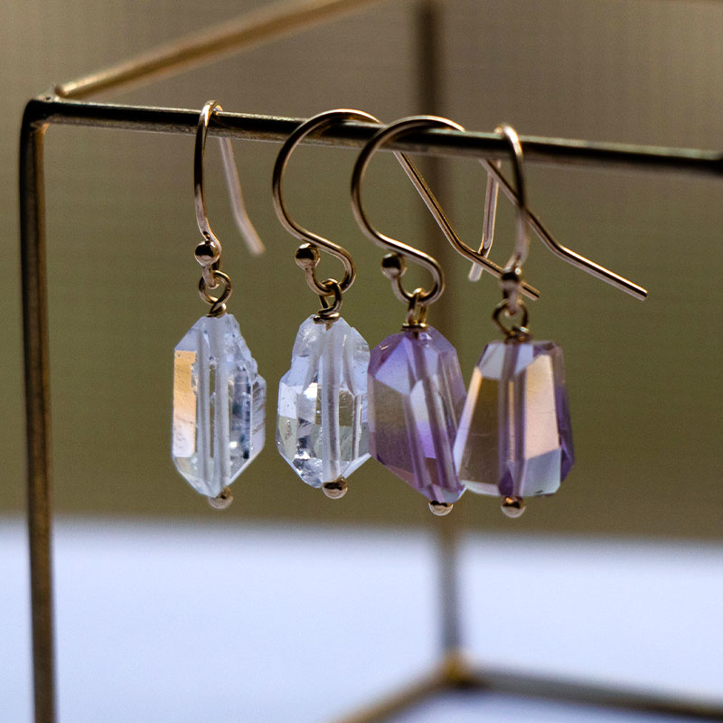 原石 フック ピアス 天然石 ゴールドフィルド シンプル カジュアル amb-gf-ps83 Amer Bijoux |  | 07