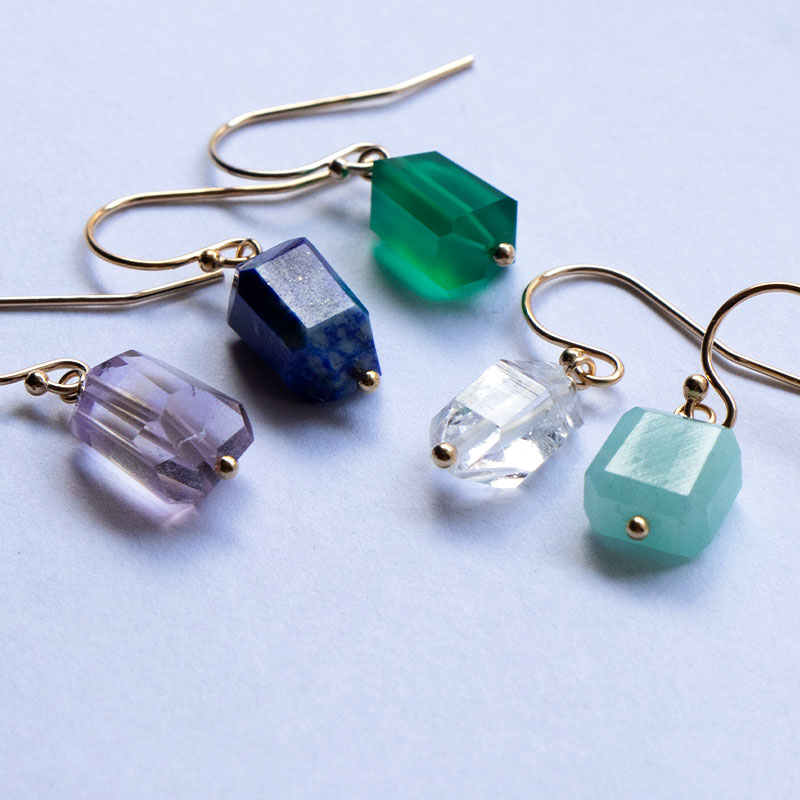 原石 フック ピアス 天然石 ゴールドフィルド シンプル カジュアル amb-gf-ps83 Amer Bijoux |  | 12