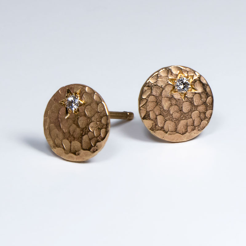 14金 ダイヤモンド ピアス 14K レディース メンズ シンプル アンティーク加工 amb-k14-p04 Amer Bijoux |  | 03