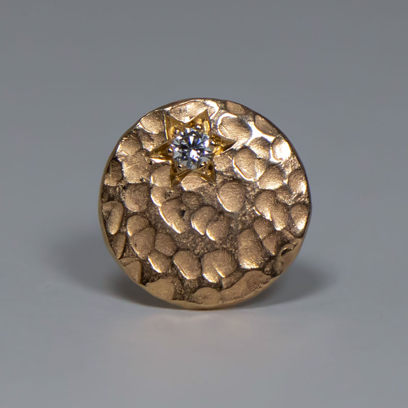14金 ダイヤモンド ピアス 14K レディース メンズ シンプル アンティーク加工 amb-k14-p04 Amer Bijoux |  | 06
