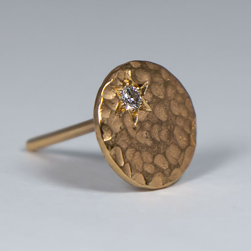14金 ダイヤモンド ピアス 14K レディース メンズ シンプル アンティーク加工 amb-k14-p04 Amer Bijoux |  | 07