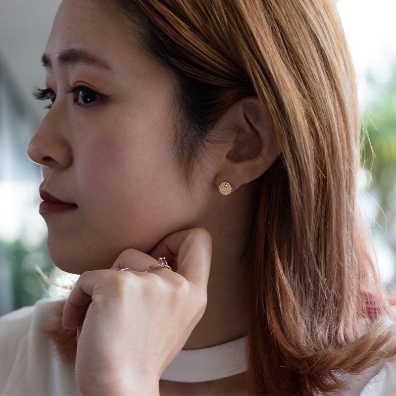14金 ダイヤモンド ピアス 14K レディース メンズ シンプル アンティーク加工 amb-k14-p04 Amer Bijoux |  | 08
