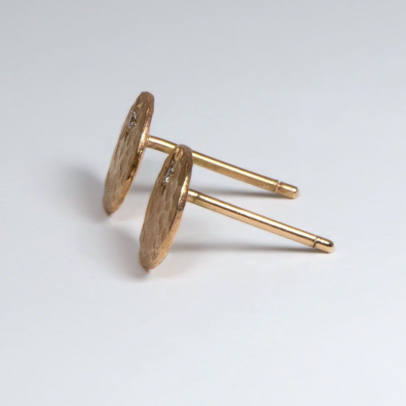 14金 ダイヤモンド ピアス 14K レディース メンズ シンプル アンティーク加工 amb-k14-p04 Amer Bijoux |  | 10