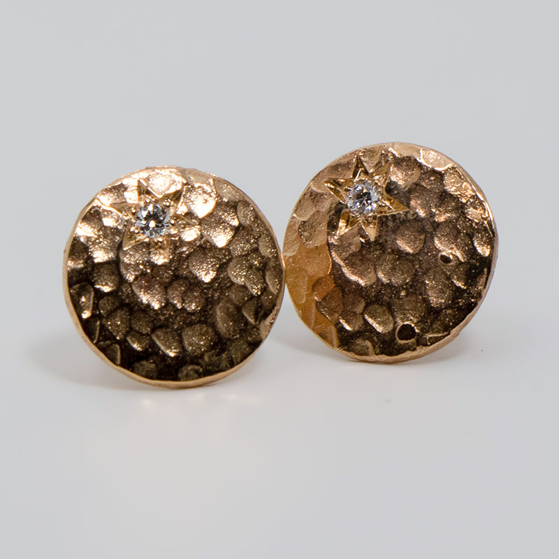 14金 ダイヤモンド ピアス 14K レディース メンズ シンプル アンティーク加工 amb-k14-p04 Amer Bijoux |  | 13