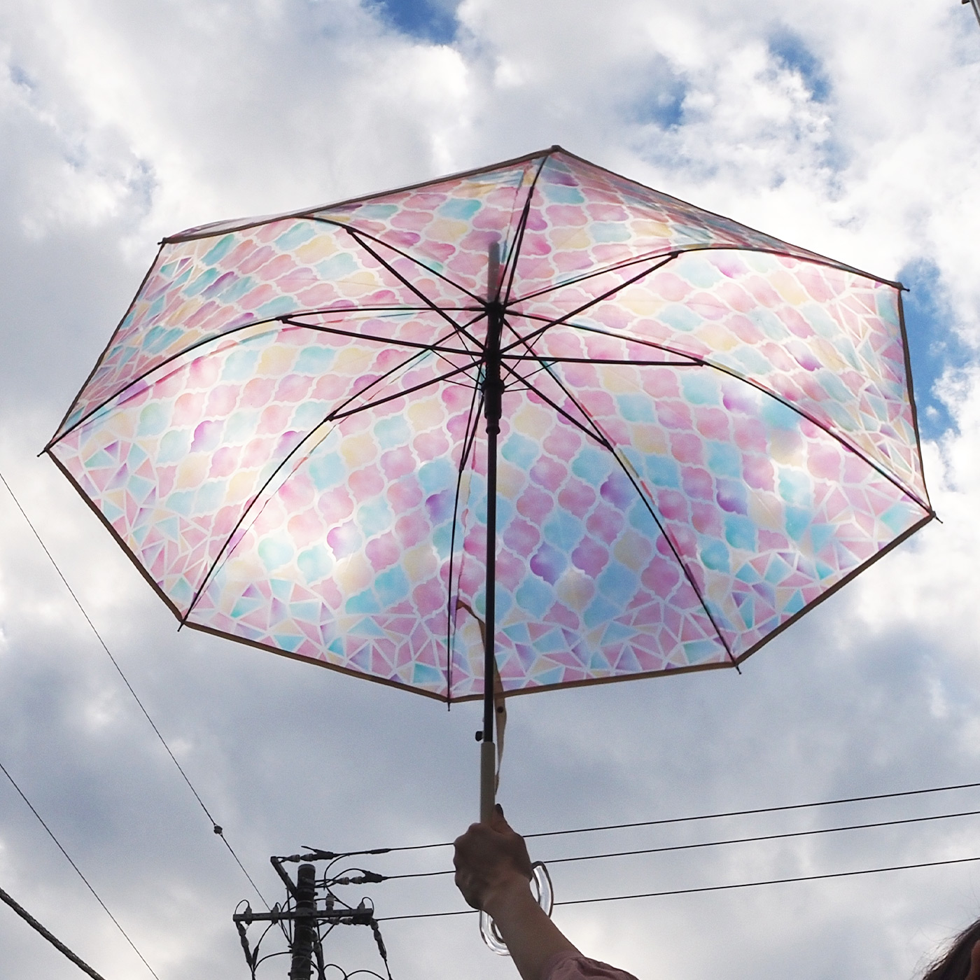 ビニール傘 ジャンプ傘 紫陽花 フラワー 長傘　雨傘 綺麗 大人可愛い