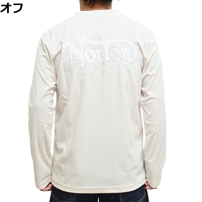 ノートン Norton 服 アパレル 243N1100 長袖Tシャツ カットコールV ロンT バイク...