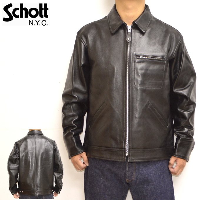 Schott ショット 7822950014 3121034 レザートラッカージャケット ラムレザー ジャケット シングルライダース 革ジャン  バイカー アウター メンズ