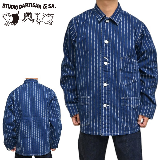 未使用級 STUDIO D’ARTISAN ウォバッシュ カバーオール 42 STUDIO D'ARTISAN（ステュディオ・ダ・ルチザン） STUDIO D´ARTISAN