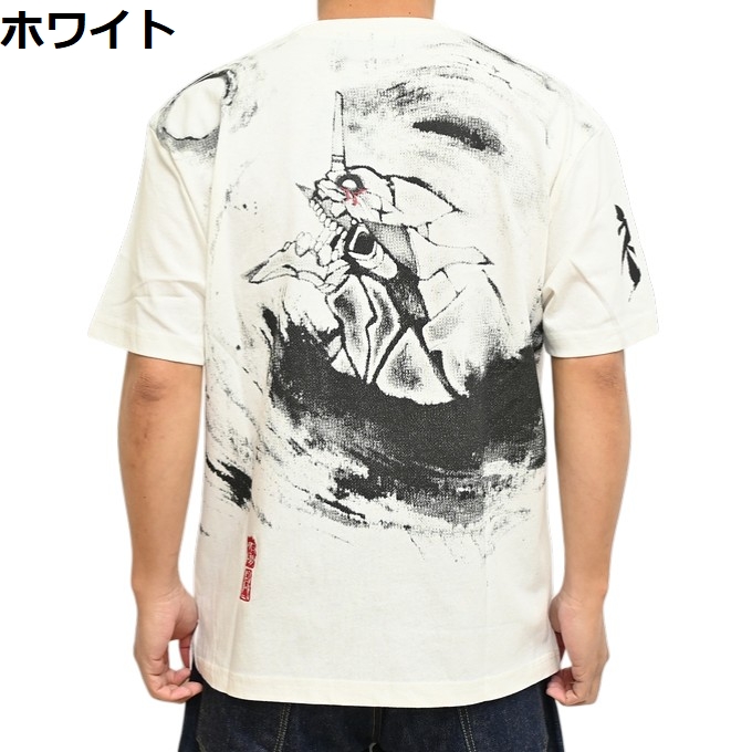 EVANGELION NISHIKI 526351 半袖Tシャツ 墨絵風 月と初号機