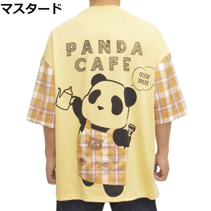 パンディエスタ ジャパン 554470 ビッグ 半袖Ｔシャツ パンダカフェぬいぐるみ付き BIG Tee 熊猫 PANDIESTA JAPAN  トップス メンズ