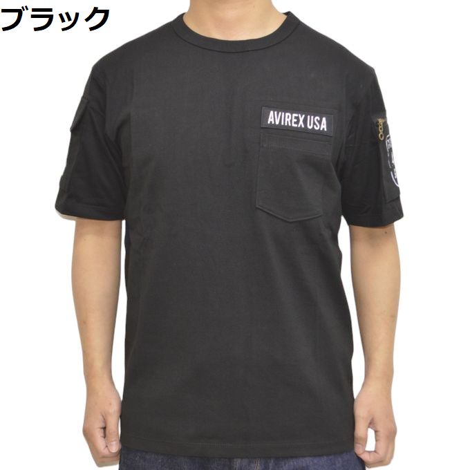 AVIREX アヴィレックス 783-1934006 6113328 半袖Tシャツ ファティーグ Tシャツ アビレックス ロゴ ミリタリー トップス メンズ｜americanbass｜02