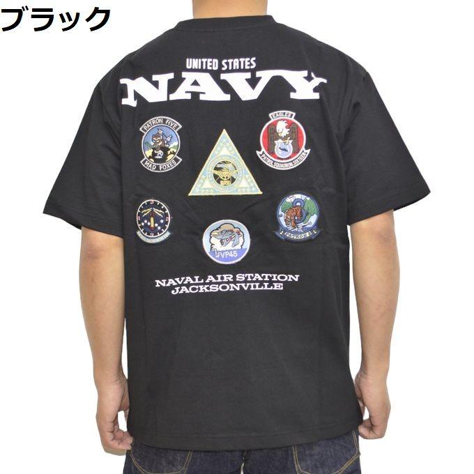 AVIREX アヴィレックス 783-4134025 半袖Tシャツ  NAS JAX パトロール スコードロン パッチ Tシャツ アビレックス ミリタリー トップス メンズ｜americanbass｜02