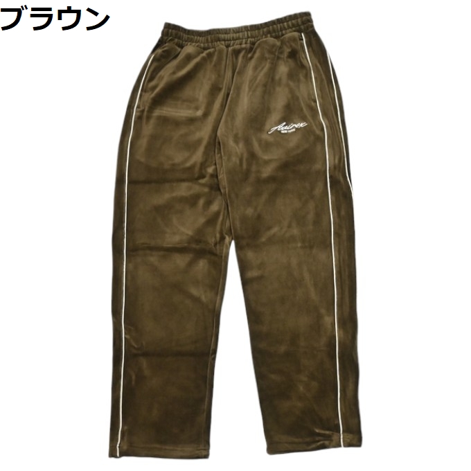 AVIREX（アヴィレックス） 783-4210009 ベロア パンツ カーシヴ ロゴ