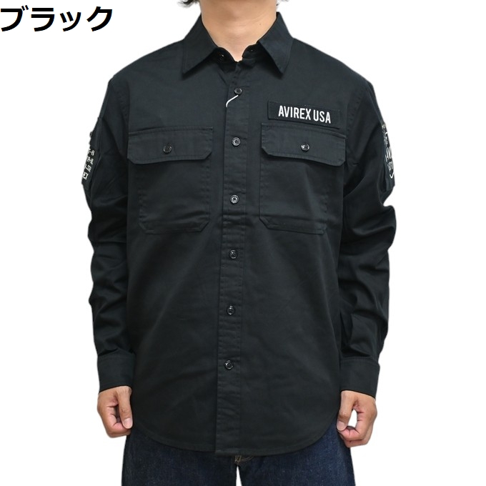 AVIREX アヴィレックス トップス 2XL ブラック メンズ AVIREX（アヴィレックス） 783-4920001 長袖シャツ ベーシック