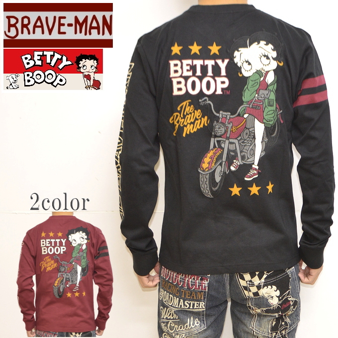 BETTY BOOP ブレイブマン ベティブープ BBB-2443 天竺 長袖T