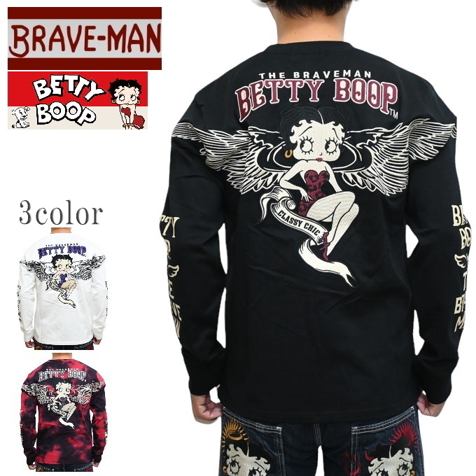 BETTY BOOP（ベティ ブープ） ブレイブマン BBB-2443 天竺 長袖T