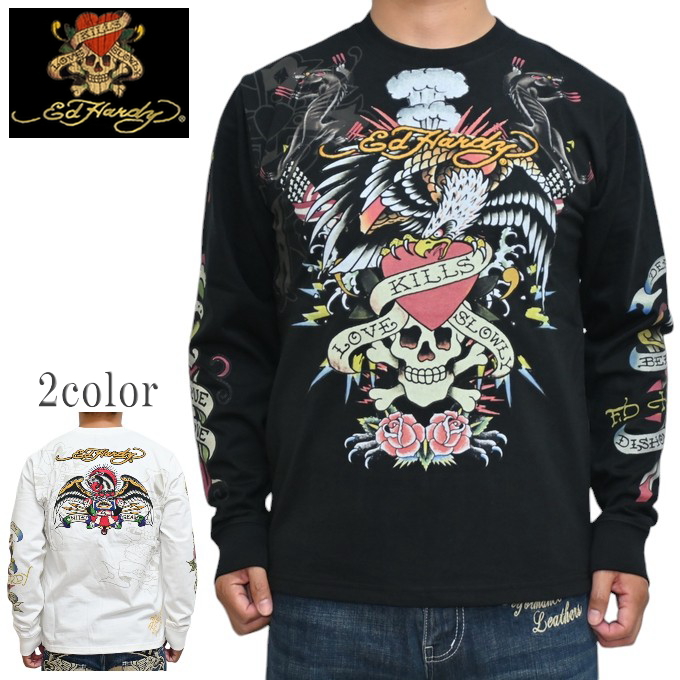 【残りわずか】 Ed ロン 長袖Tシャツ リブ付き EDH-2401 エドハーディー Hardy ワンピース