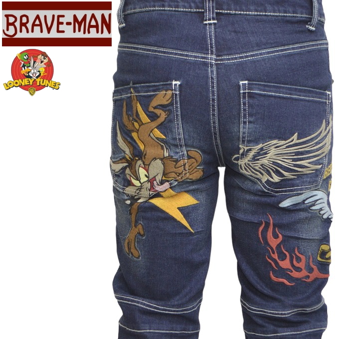 ブレイブマン ルーニーテューンズ LTB-2304 ストレッチデニム バイカー