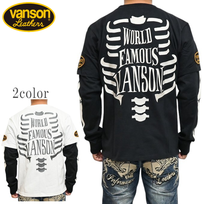 VANSON（バンソン） VANSON NVLT-2511 フェイク 長袖Tシャツ ロンT