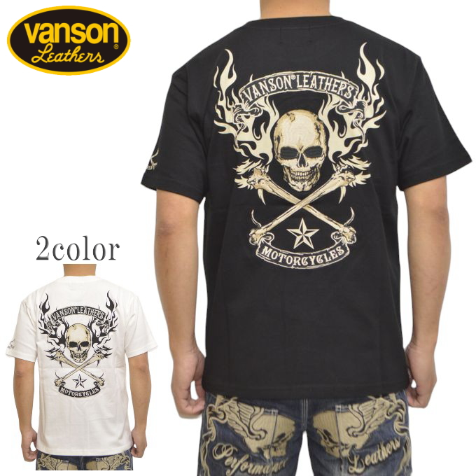 VANSON（バンソン） VANSON NVST-2405 半袖Tシャツ 天竺半袖TEE