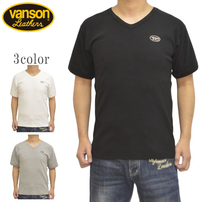 VANSON（バンソン） VANSON NVST-2409 半袖Tシャツ テレコ Vネック